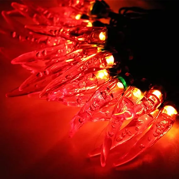 10 LED Battery Operated String Lights with Chili Pepper - Warm White