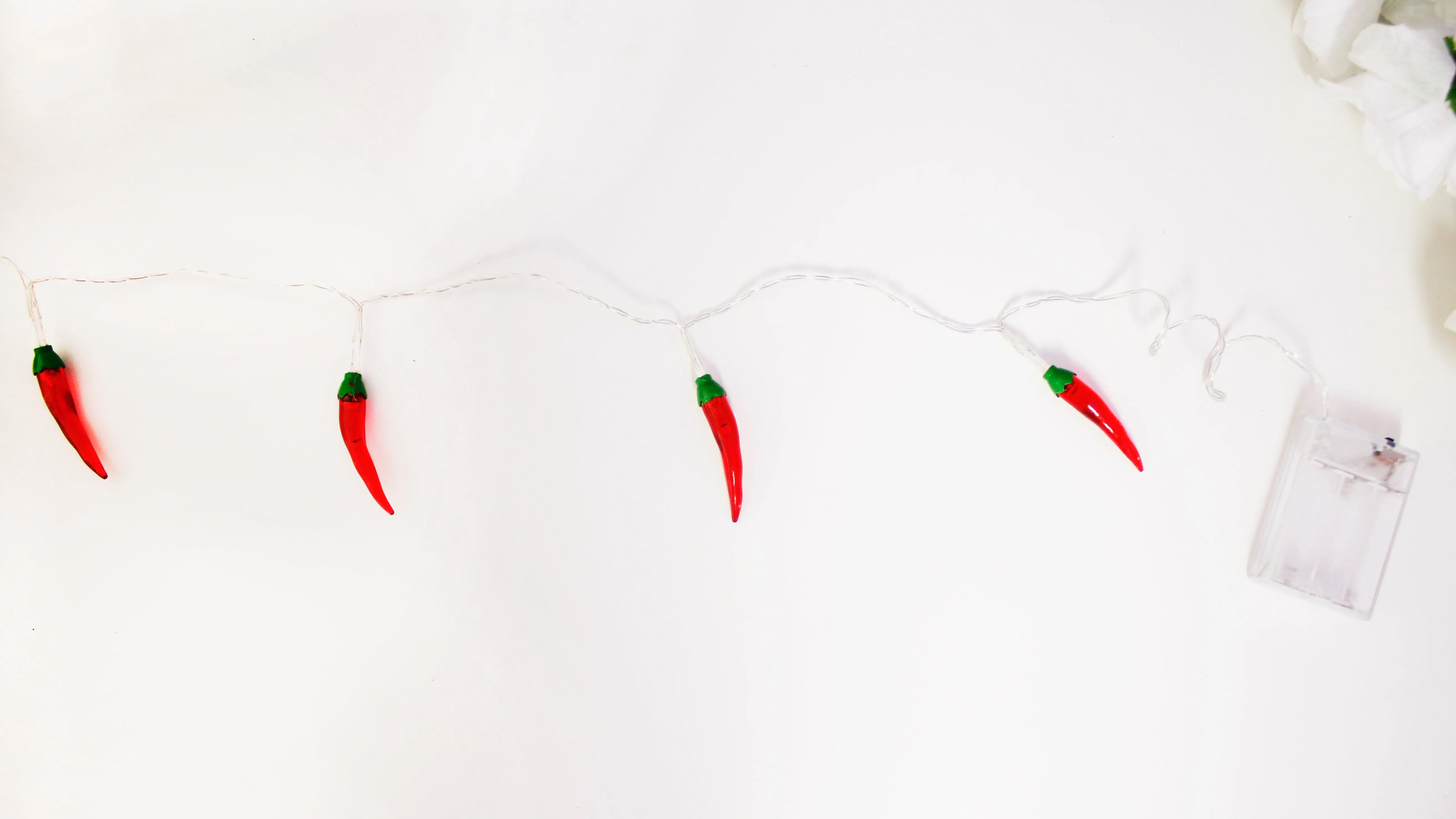 10 LED Battery Operated String Lights with Chili Pepper - Warm White