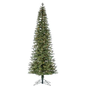 12-Foot High Pre-Lit Natural Cut Narrow Jackson Pine with Clear White Lights