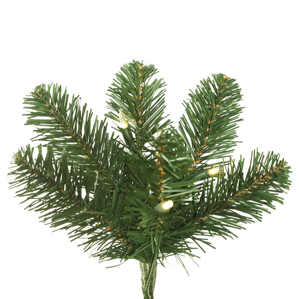 12' Oregon Fir Artificial Christmas Tree Wide Angle Single Mold Warm White LED