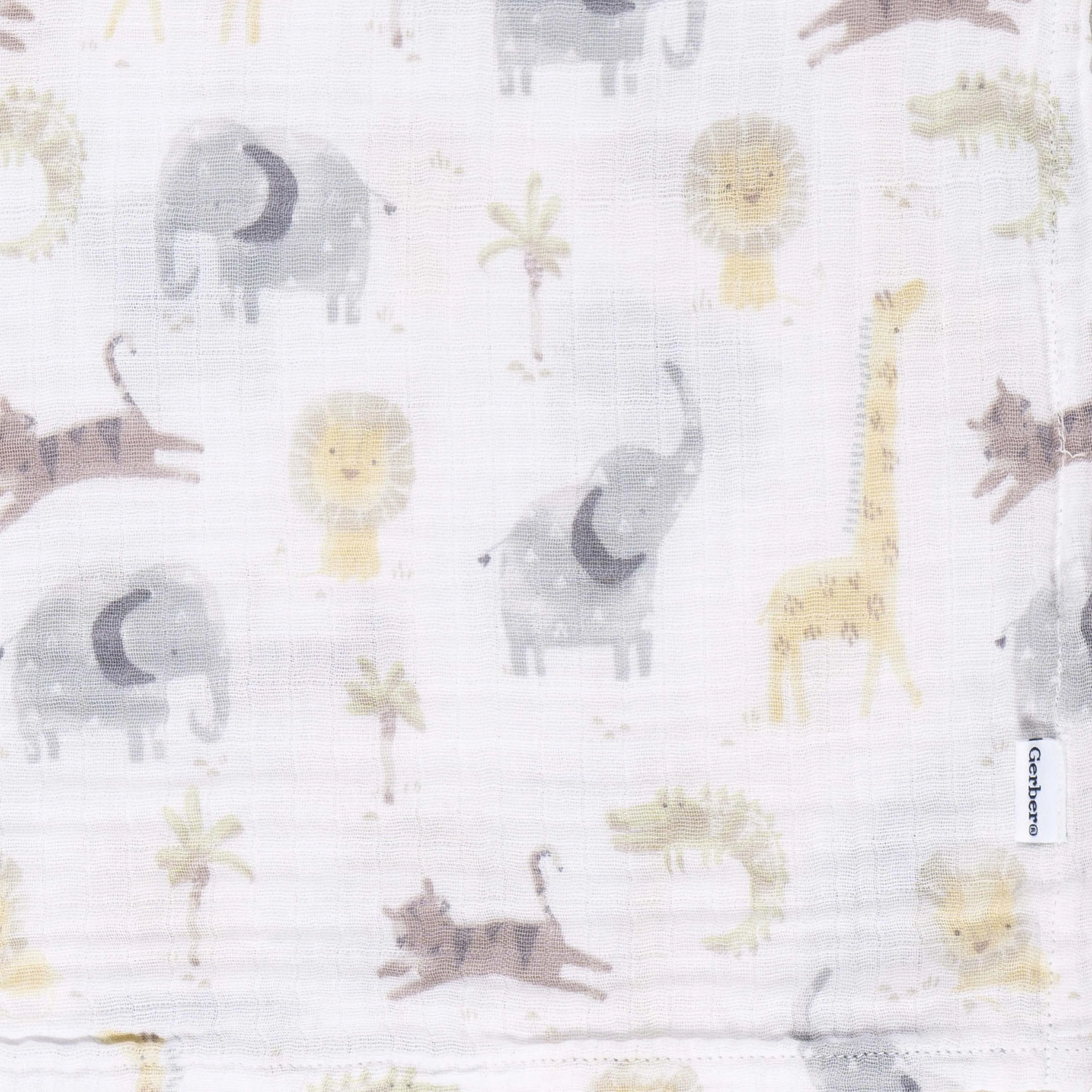 2 Pack Muslin Blanket - Animal   Geo Neutral