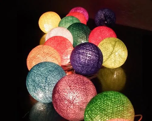 20 Cotton Balls LED String Light for Christmas Party Decoration