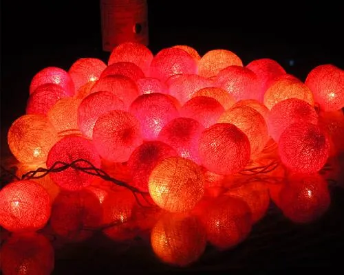 20 Cotton Balls LED String Light for Christmas Party Decoration