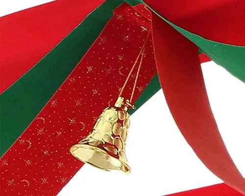 3 Meter Christmas Wave Hanging Flags with Bells