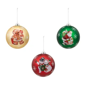 6 in. Set of 3 Shatterproof Ball Ornaments