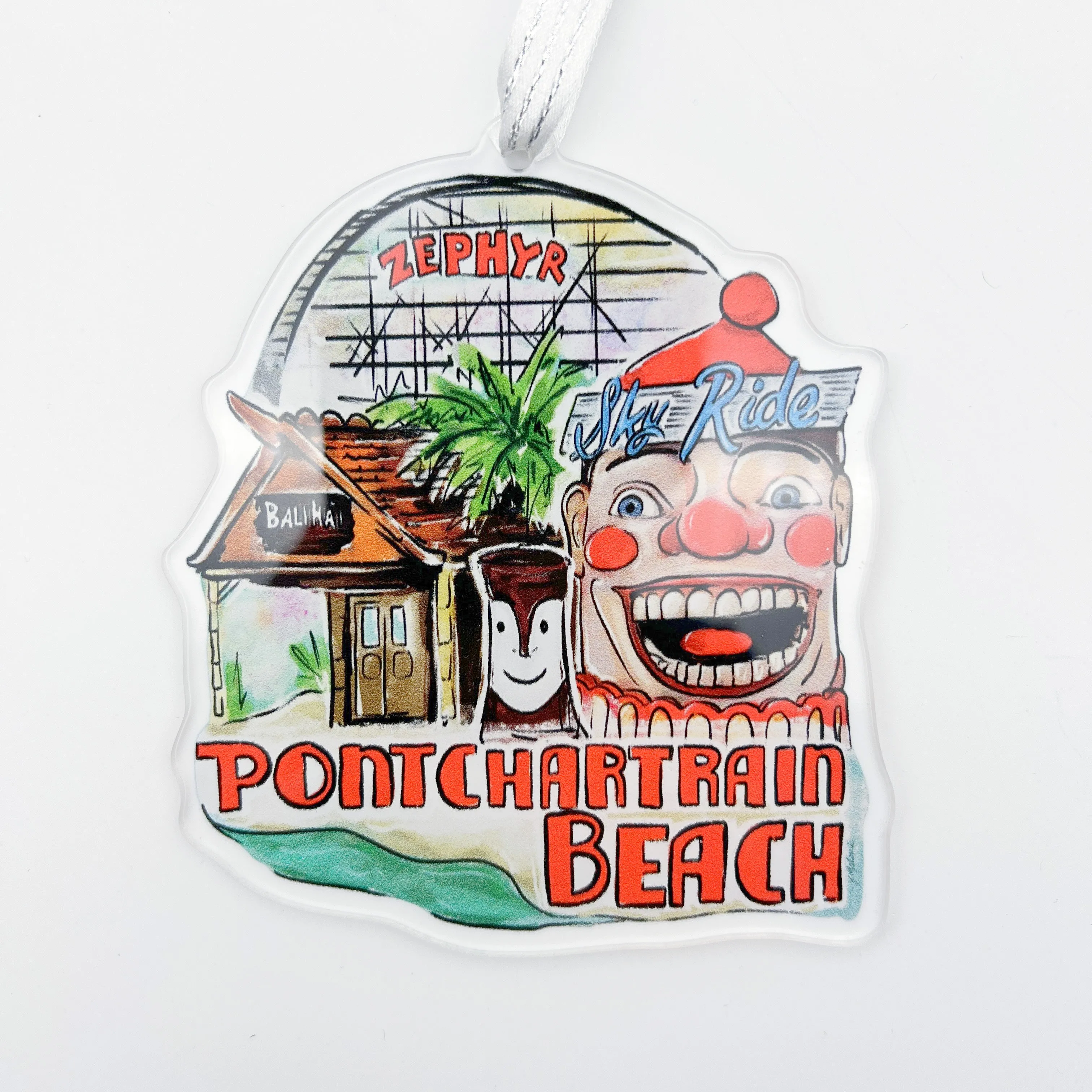 Acrylic Pontchartrain Beach Ornament