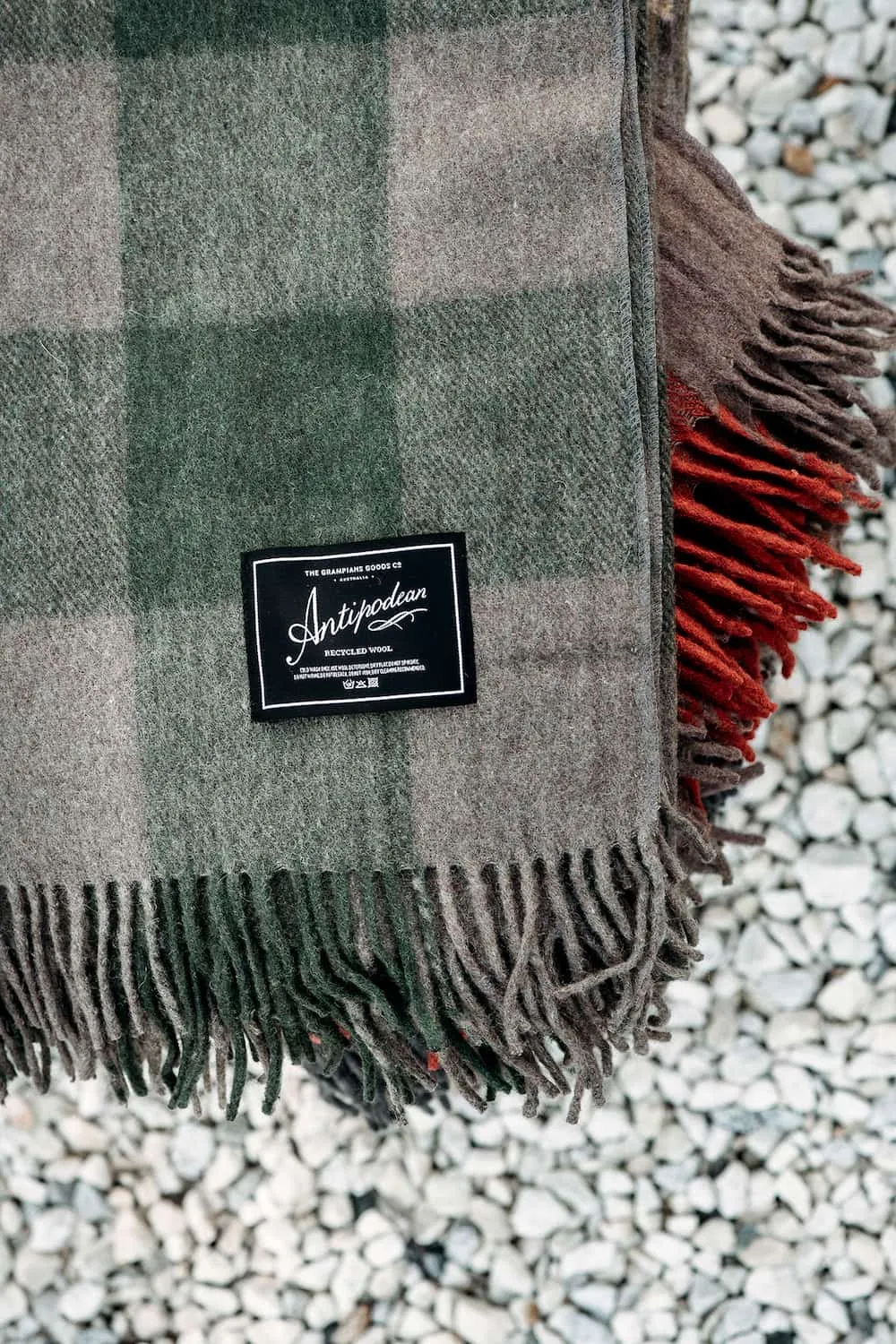 Antipodean Collection | Recycled Wool Check Blankets | Cypress