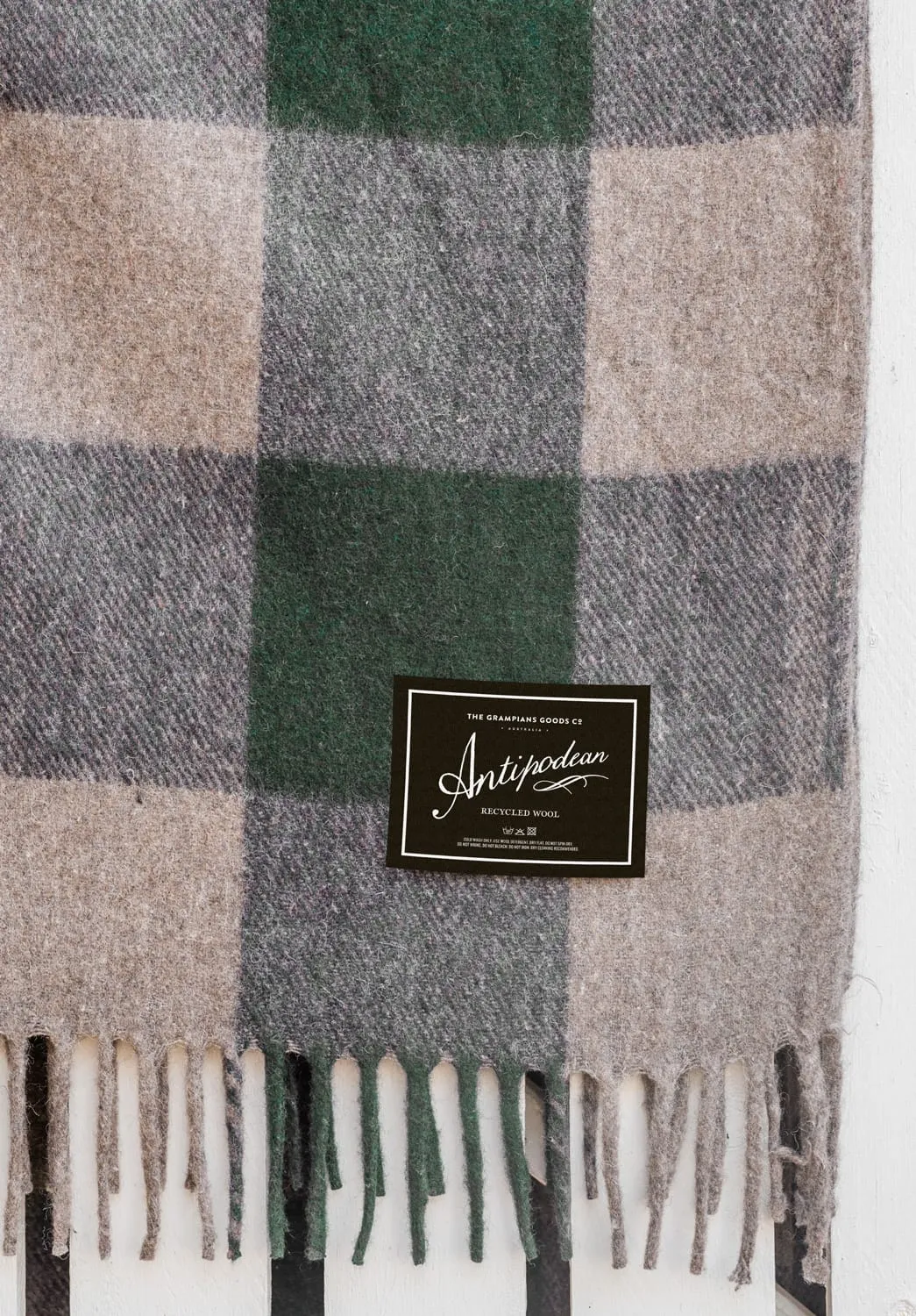 Antipodean Collection | Recycled Wool Check Blankets | Cypress