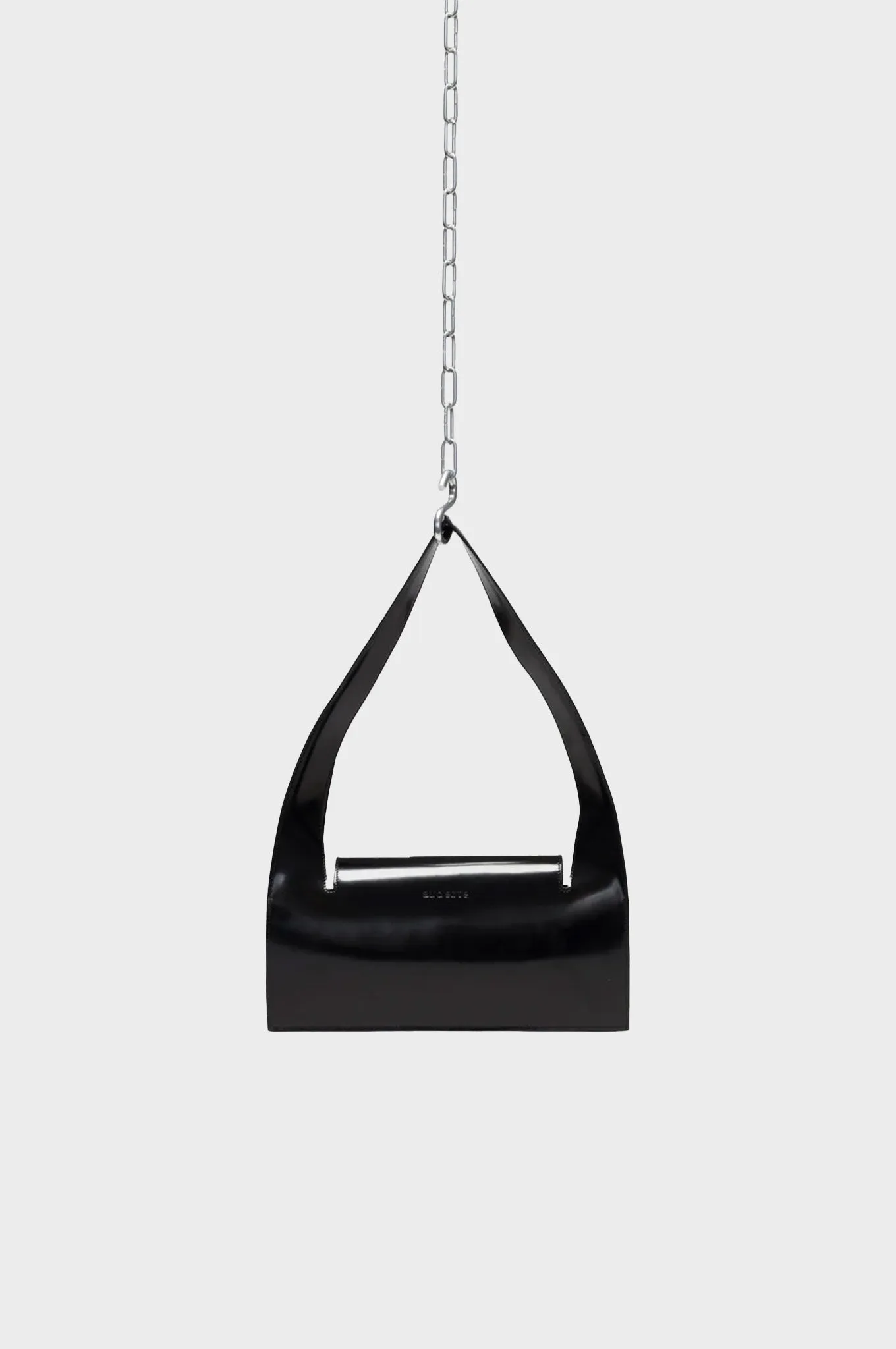 Audette - Baguette Black Boxcalf Bag