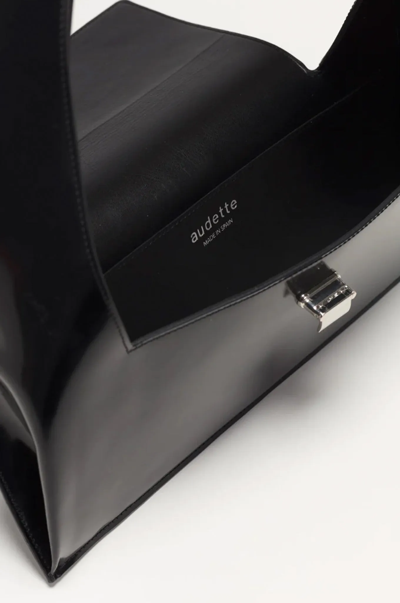 Audette - Baguette Black Boxcalf Bag