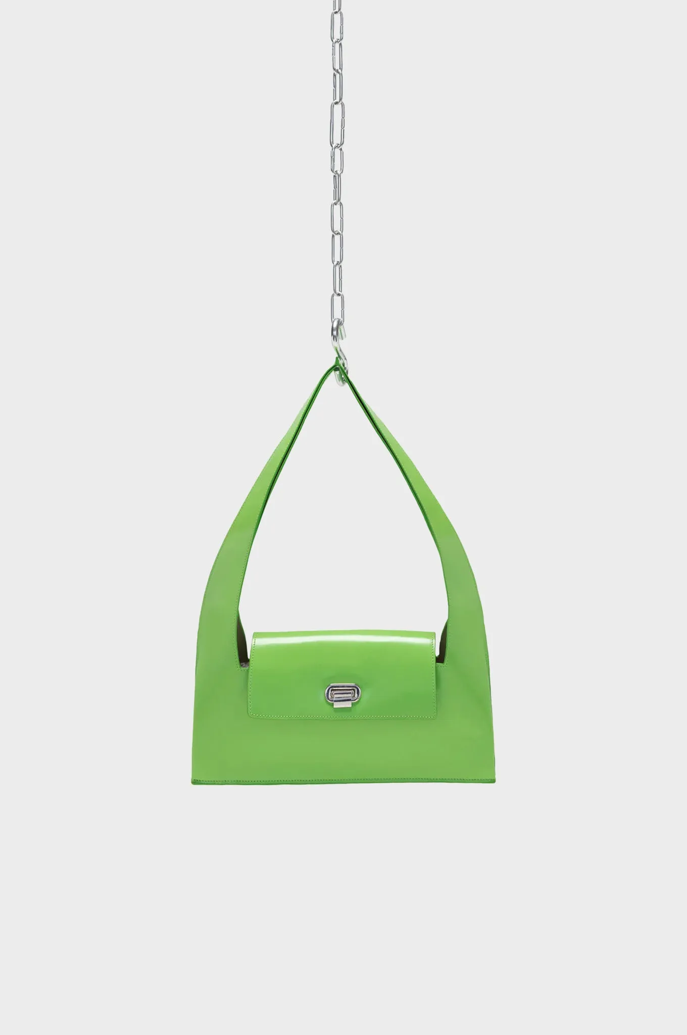 Audette - Baguette Flashy Green Boxcalf Bag