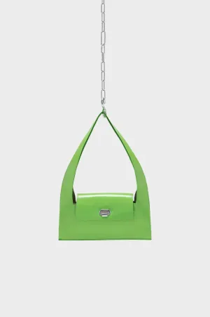 Audette - Baguette Flashy Green Boxcalf Bag