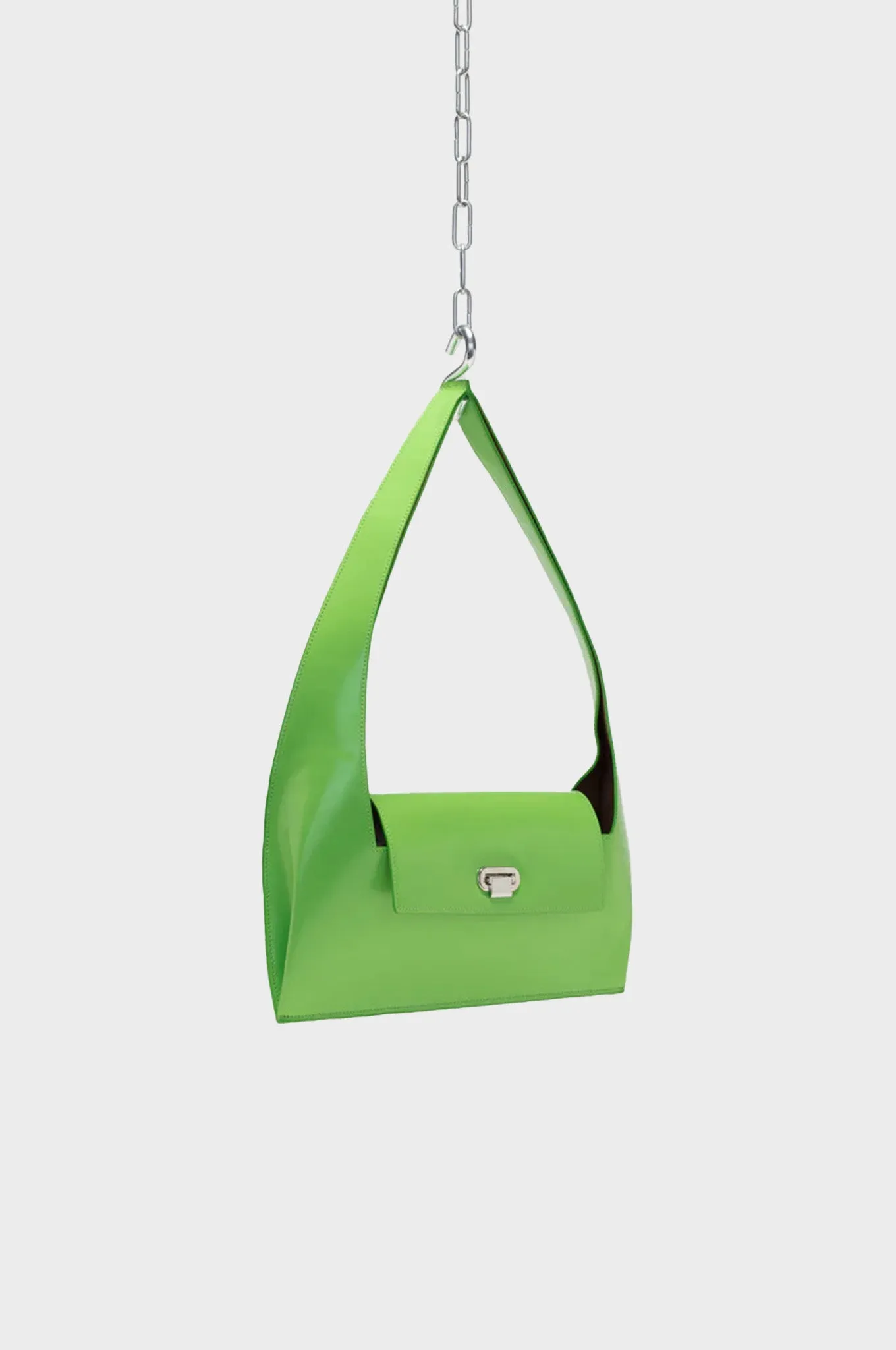 Audette - Baguette Flashy Green Boxcalf Bag