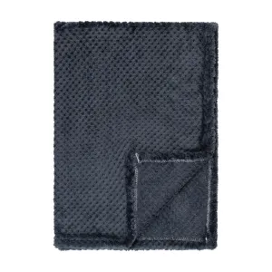 Baby Fleece Blanket - 30" by 40" - Navy Waffle