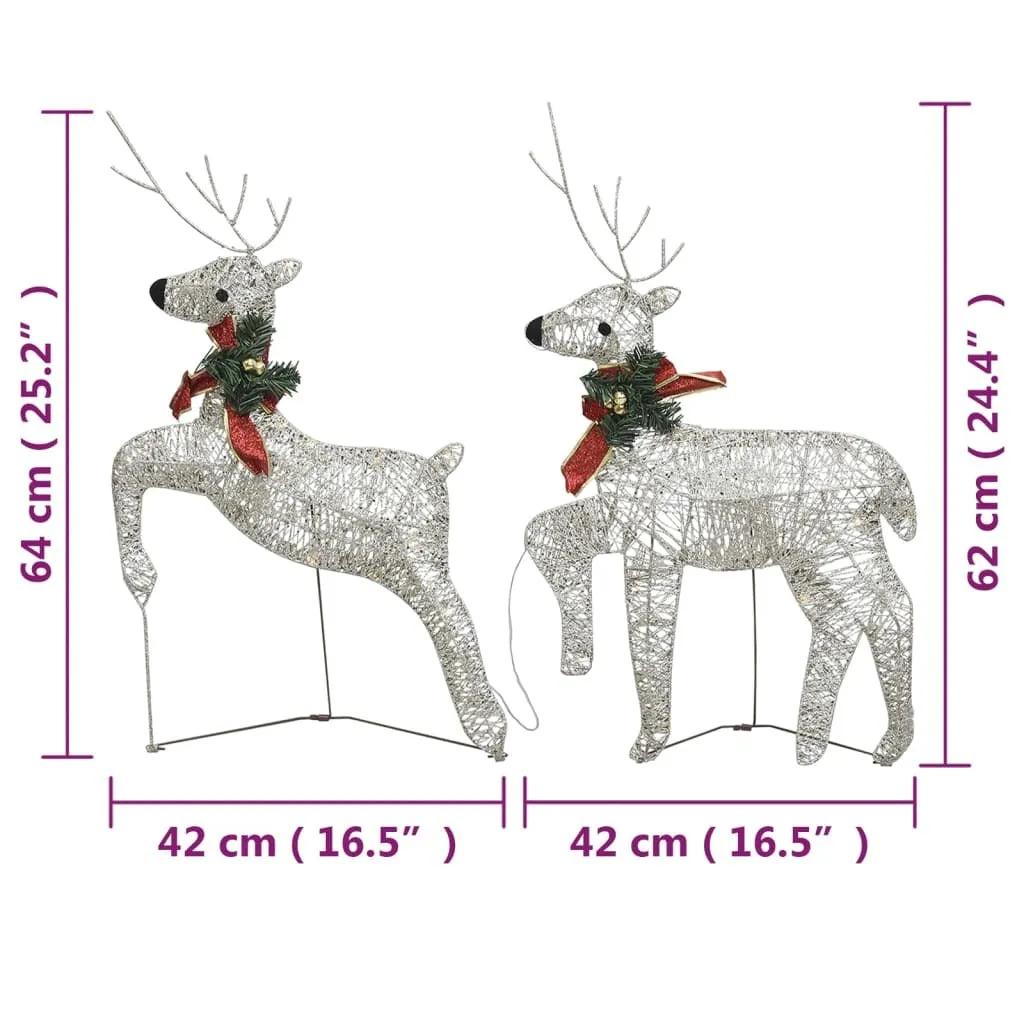 Christmas Reindeers 4 pcs Gold 80 LEDs