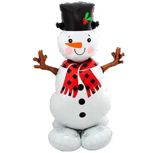 Christmas Snowman Airloonz Balloon Uninflated 55" | 1ct