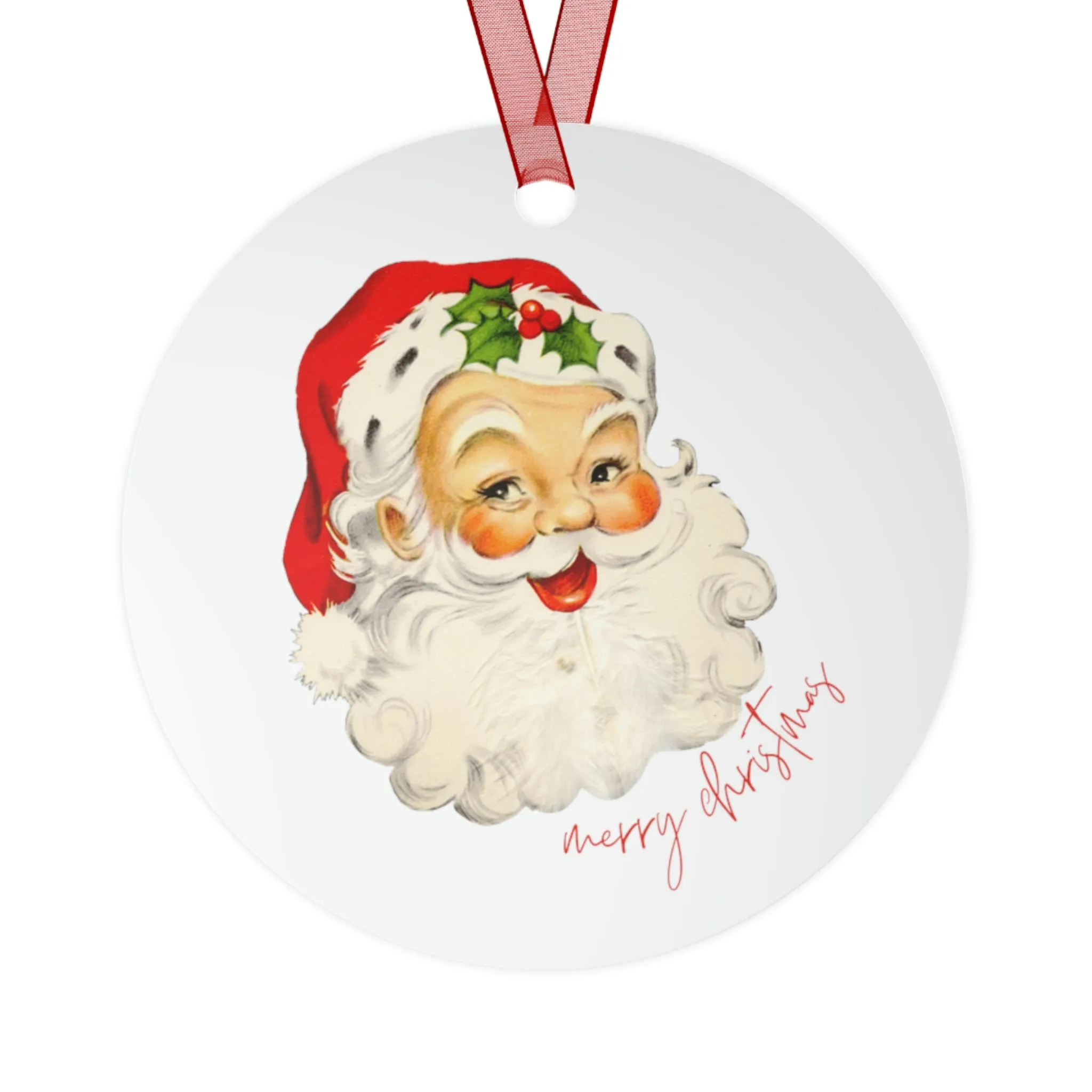 Classic Santa Christmas Metal Ornaments