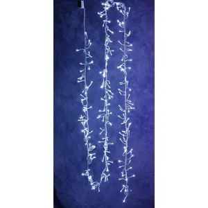 Cluster LED Fairy String Lights, 240 LED, White, 9-Feet