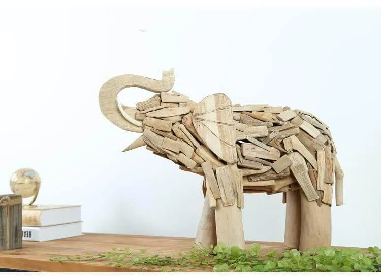 Creative Handmade Asian Style Wooden Elephant