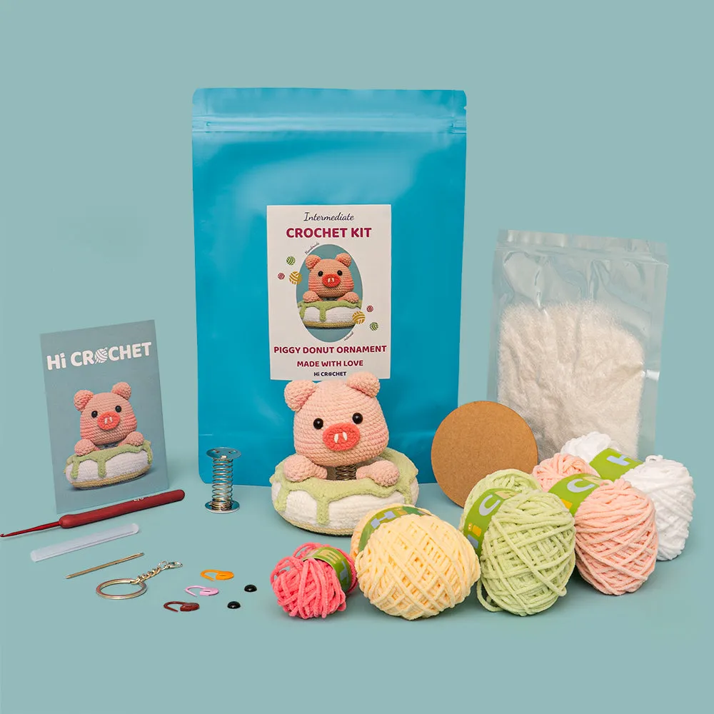 Cute Donut Pig Crochet Kit