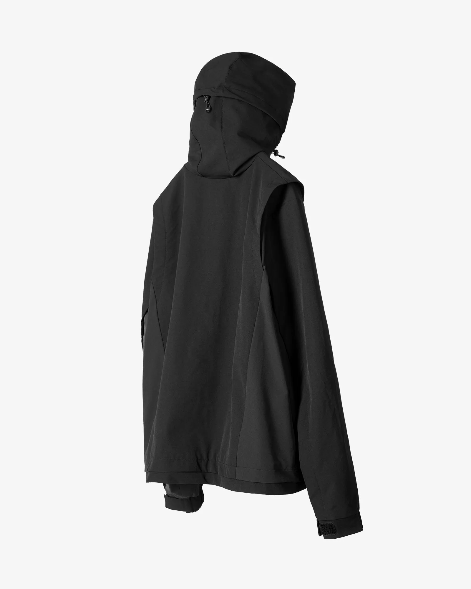 Deconstructed Hooded Tech Shell Jacket