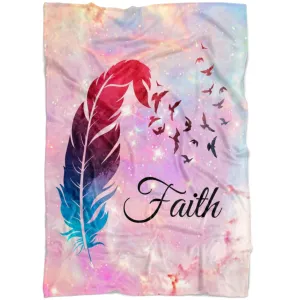 Faith Fleece Blanket - Christian Blanket - Bible Verse Blanket