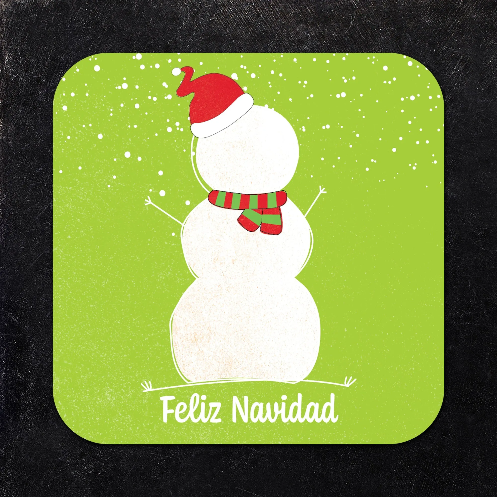 Feliz Navidad (Snowman) Christmas Coaster Set