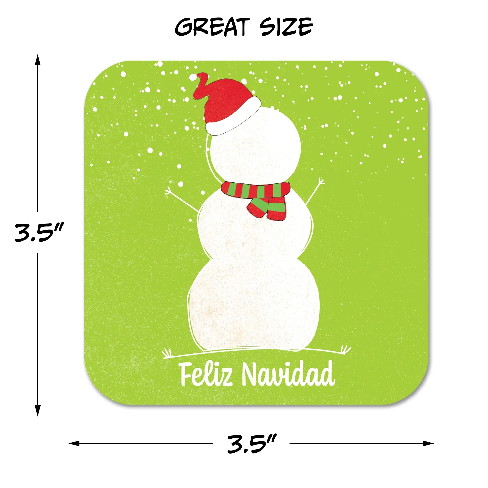 Feliz Navidad (Snowman) Christmas Coaster Set