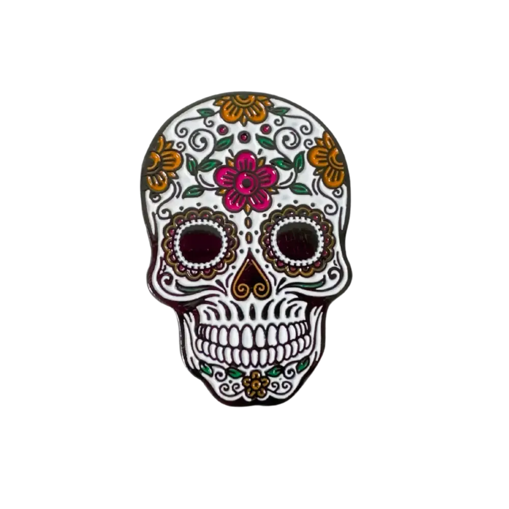 Flowered Skull | Magnetic Hat Pin