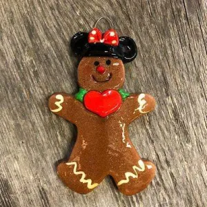 Gingerbread with Mickey/Minnie Ears Christmas Ornament