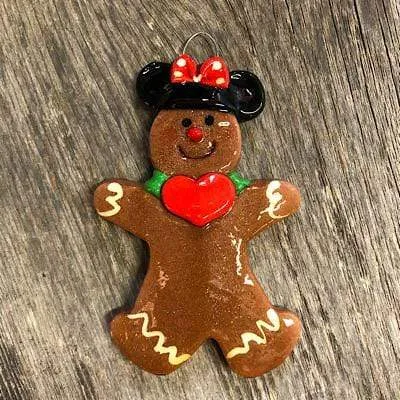 Gingerbread with Mickey/Minnie Ears Christmas Ornament