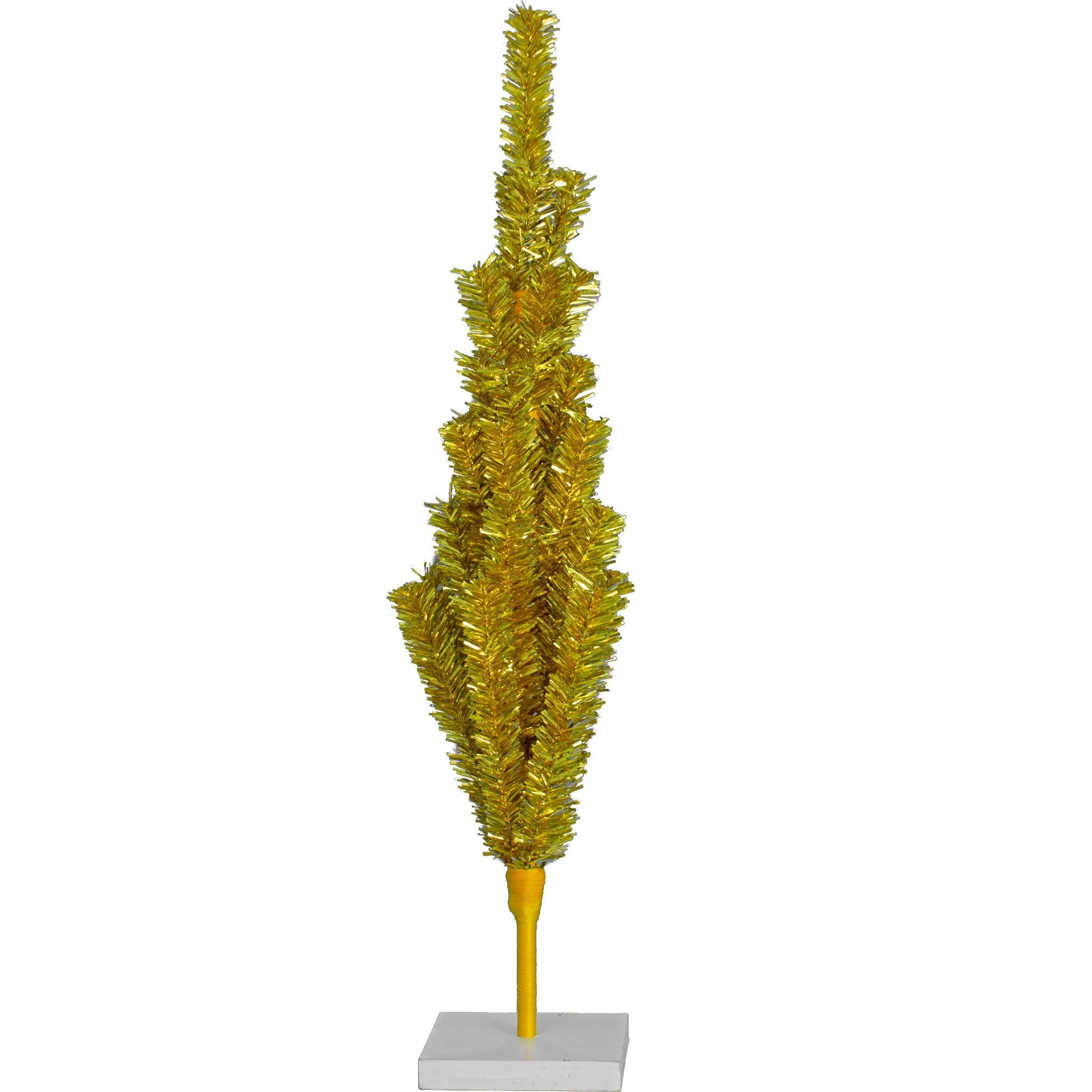 Gold Tinsel Tree with 1in Thin Brush