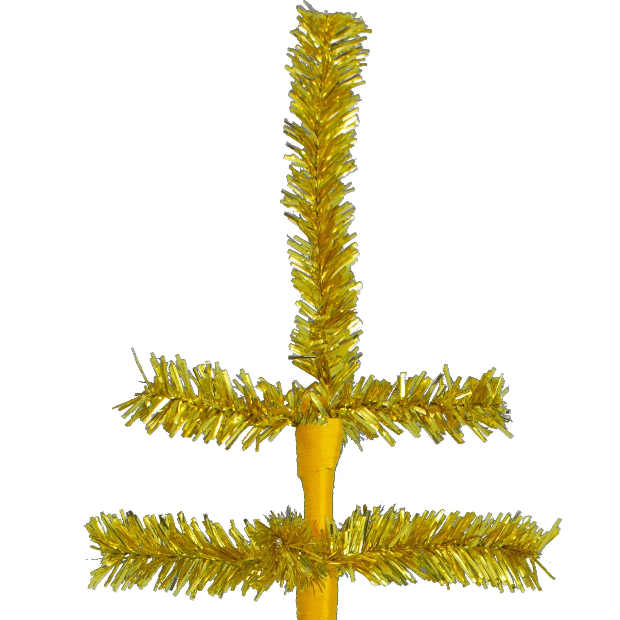 Gold Tinsel Tree with 1in Thin Brush