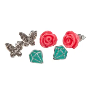 Great Pretenders Boutique Rose Studded Earrings