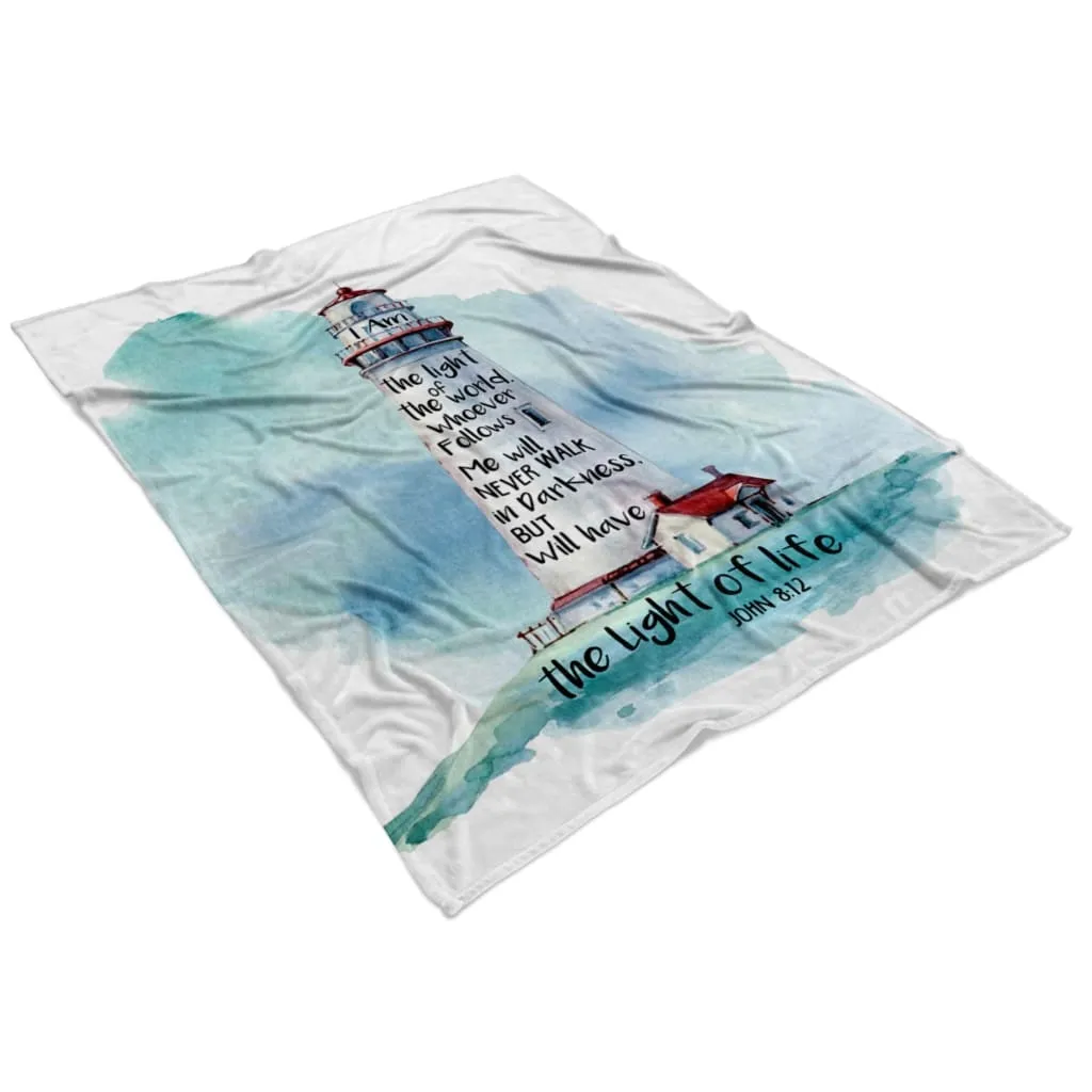 I Am The Light Of The World John 812 Fleece Blanket - Christian Blanket - Bible Verse Blanket