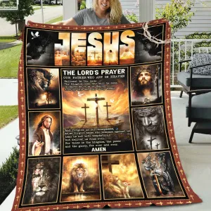 Jesus - The Lord's Prayer Blanket - Blanket Of Jesus - Jesus Blanket - Gift Ideas For Christians - Ciaocustom