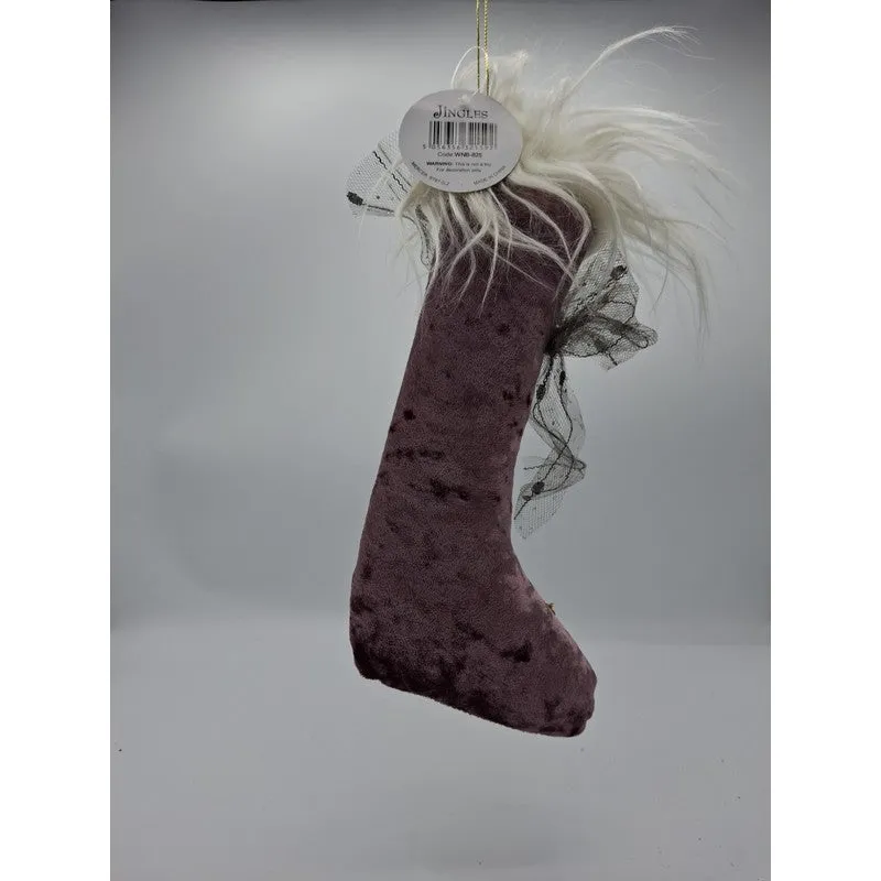 Jingles 23cm Purple Hanging Stocking