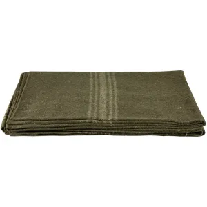 Khaki Striped Olive Drab Blanket