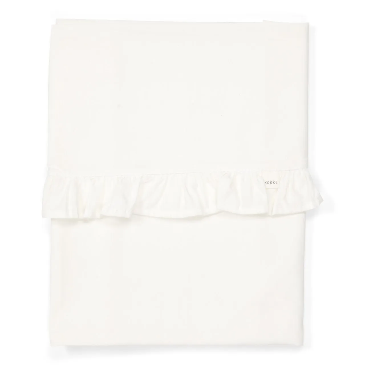 Koeka CRib Blanket Ruffle Warm White