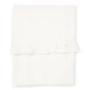 Koeka CRib Blanket Ruffle Warm White