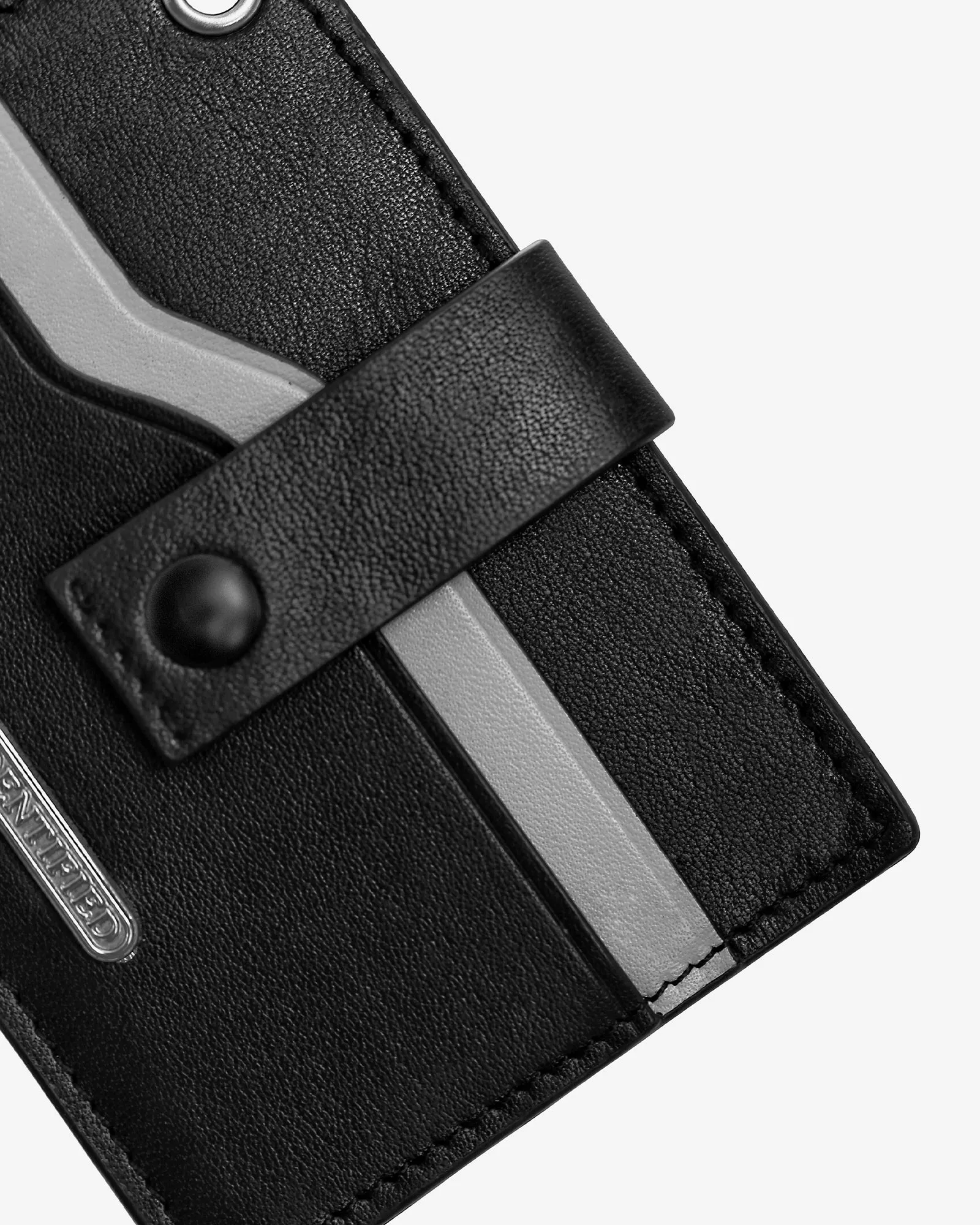 Leather Metal Carabiner Cardholder Wallet