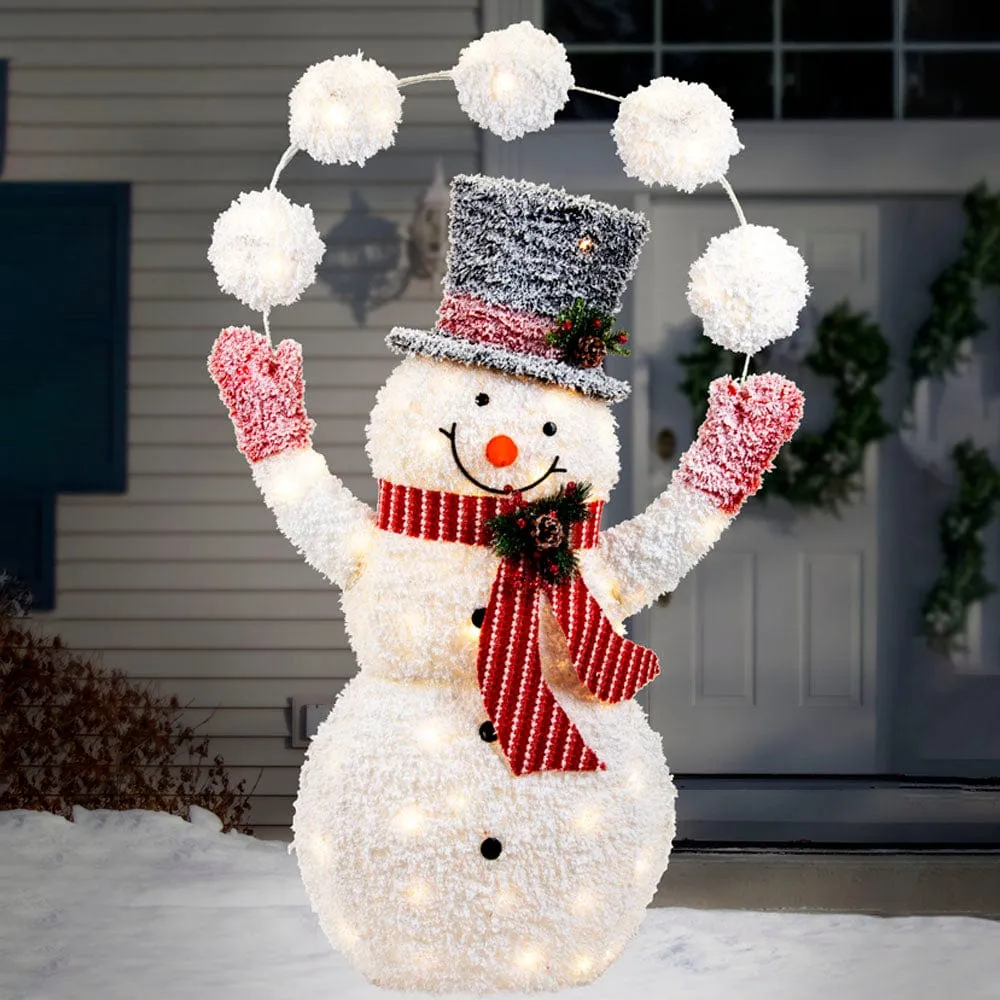 LED Twinkling Frosty Snowball Snowman (150cm)