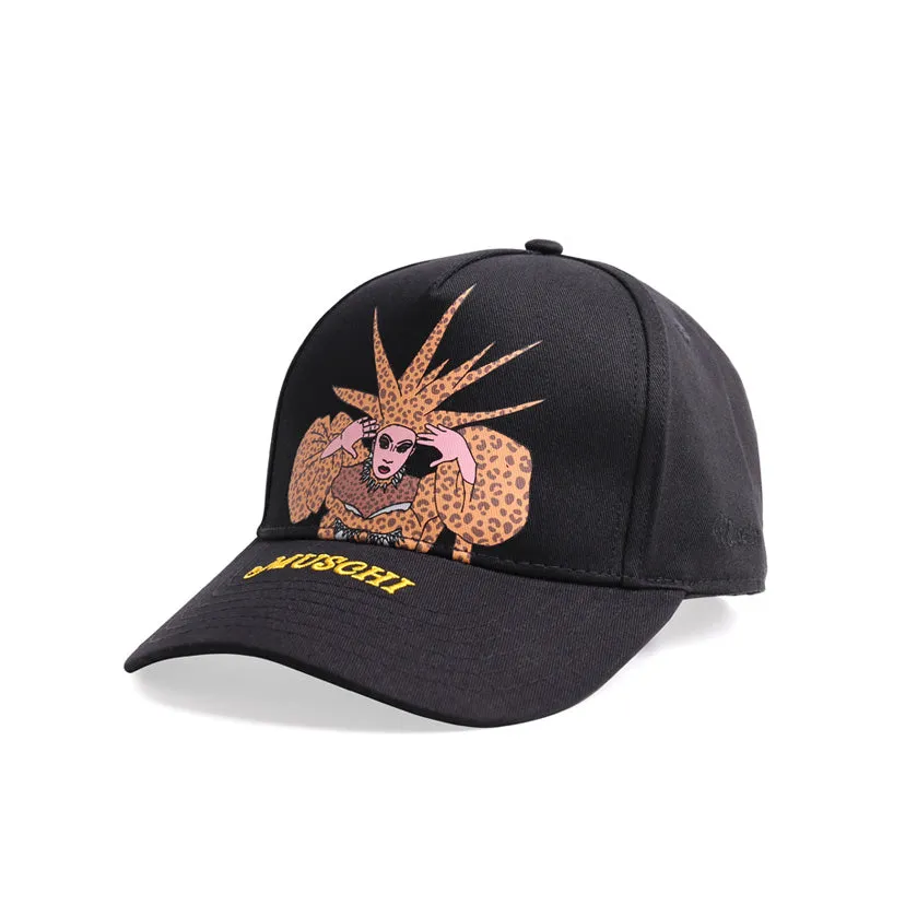 Leopard Avant-Garde Baseball Cap, Black By Carnaby Fair