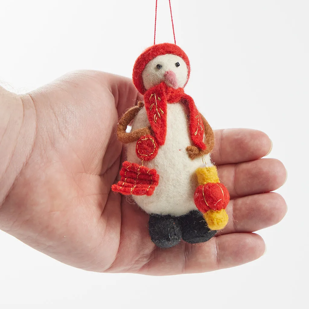 Lunar New Year Snowman Ornament