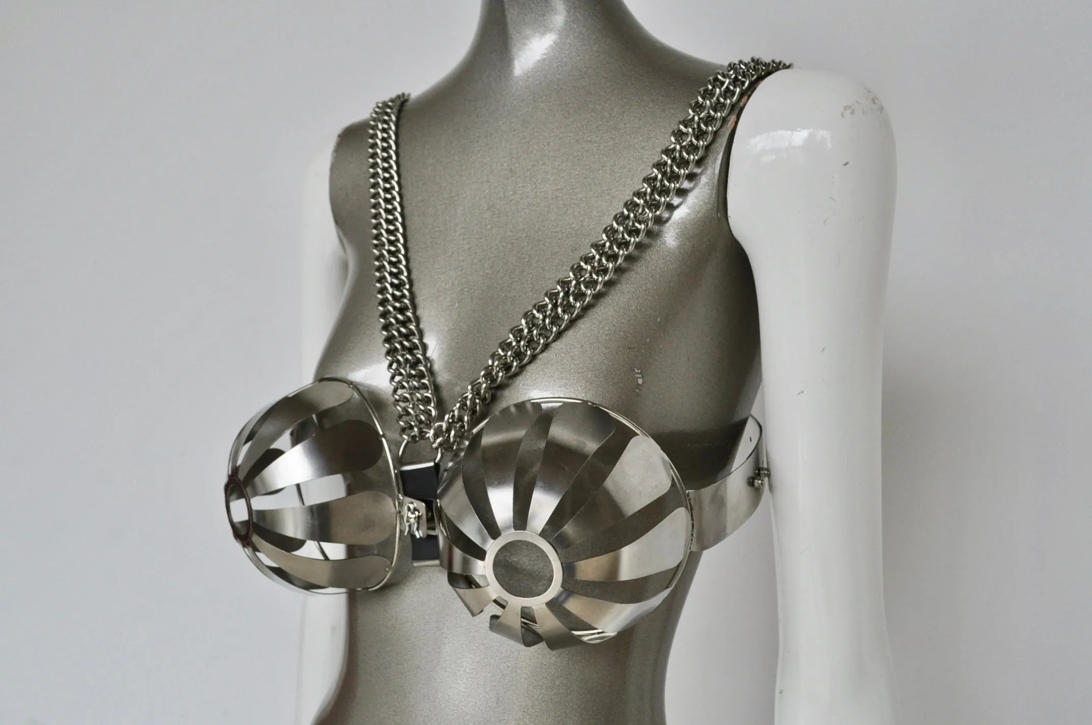 Metal Bra from the 80s Fetish avant garde fashion