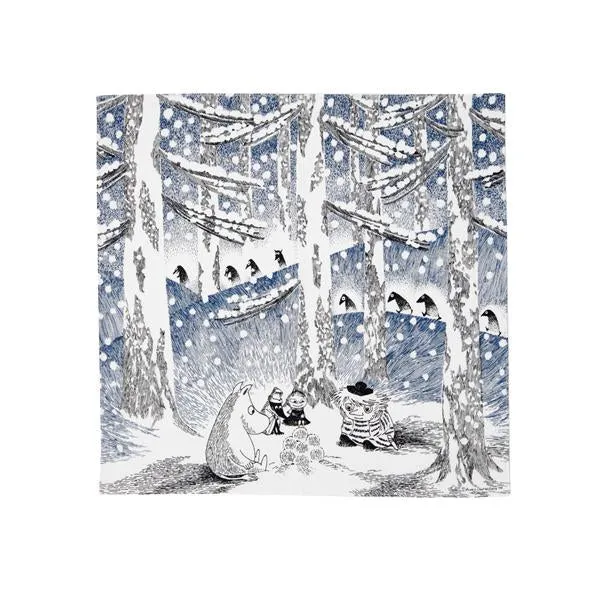 Moomin Handkerchief - Glowing Snowball/Bl