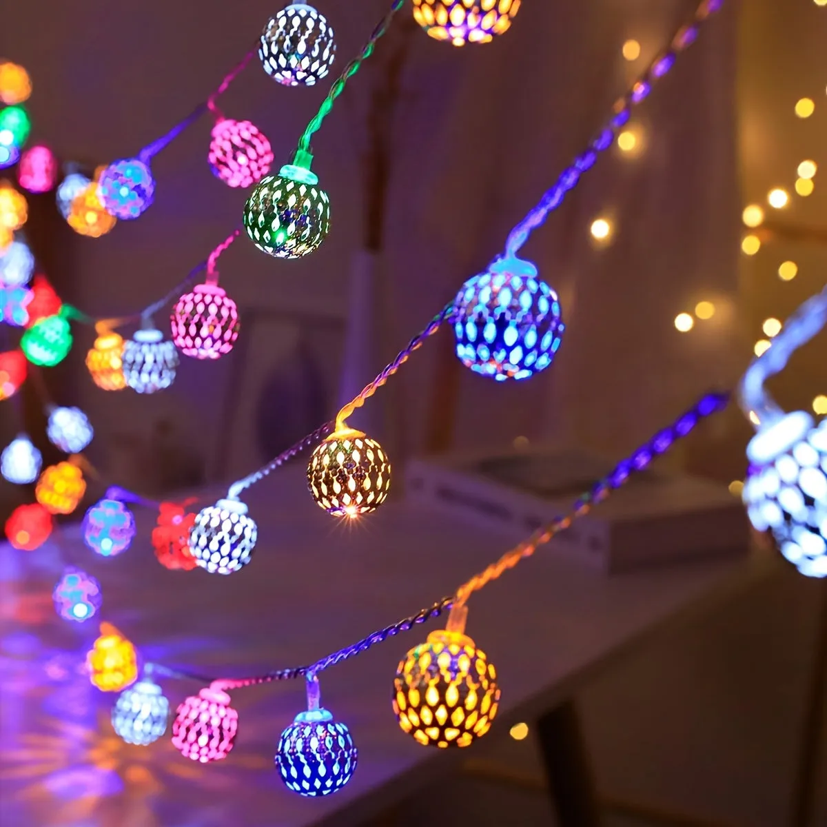 Moroccan Ball String Lights  Perfect for Home and Parties