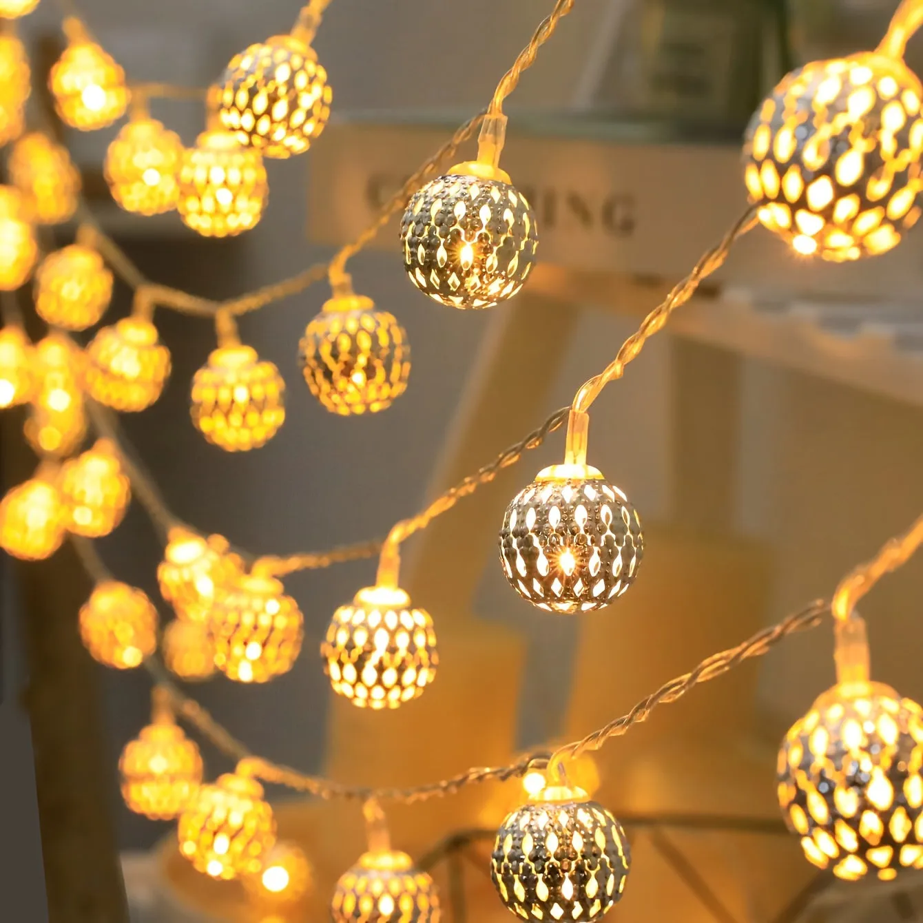 Moroccan Ball String Lights  Perfect for Home and Parties