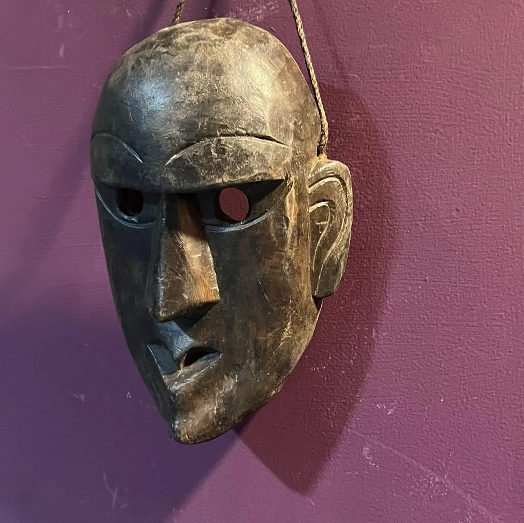 Mukhauta 2 :  Vintage Wooden  Mask ( 10 inches)