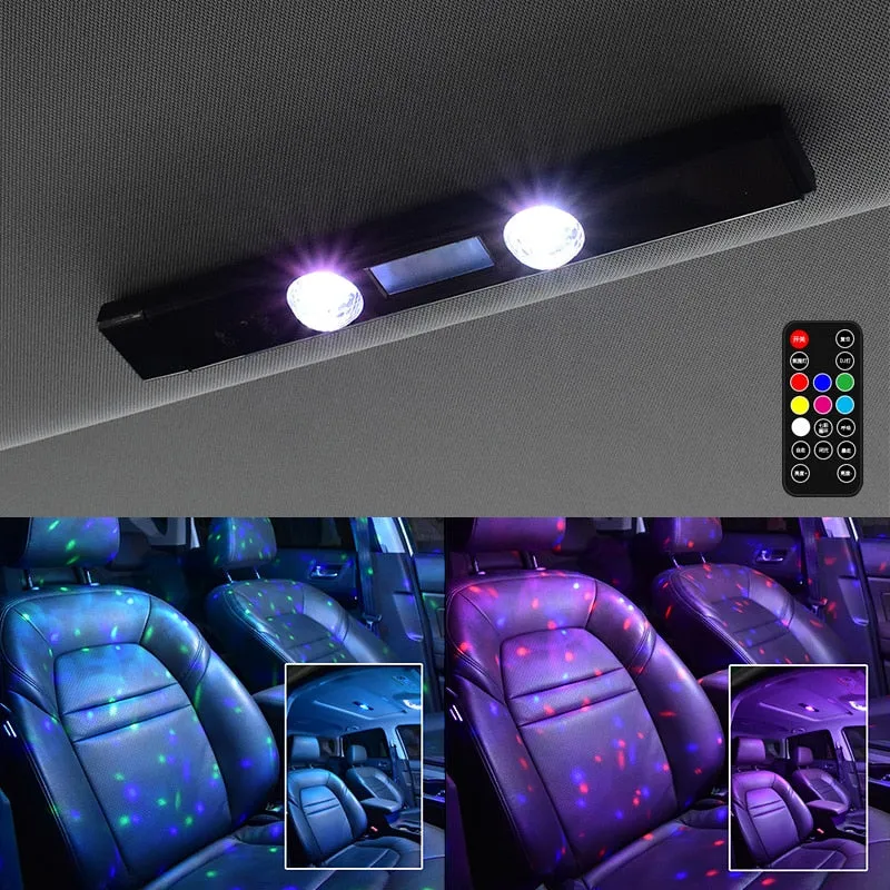 Multi-Color USB Car Atmosphere RC Light